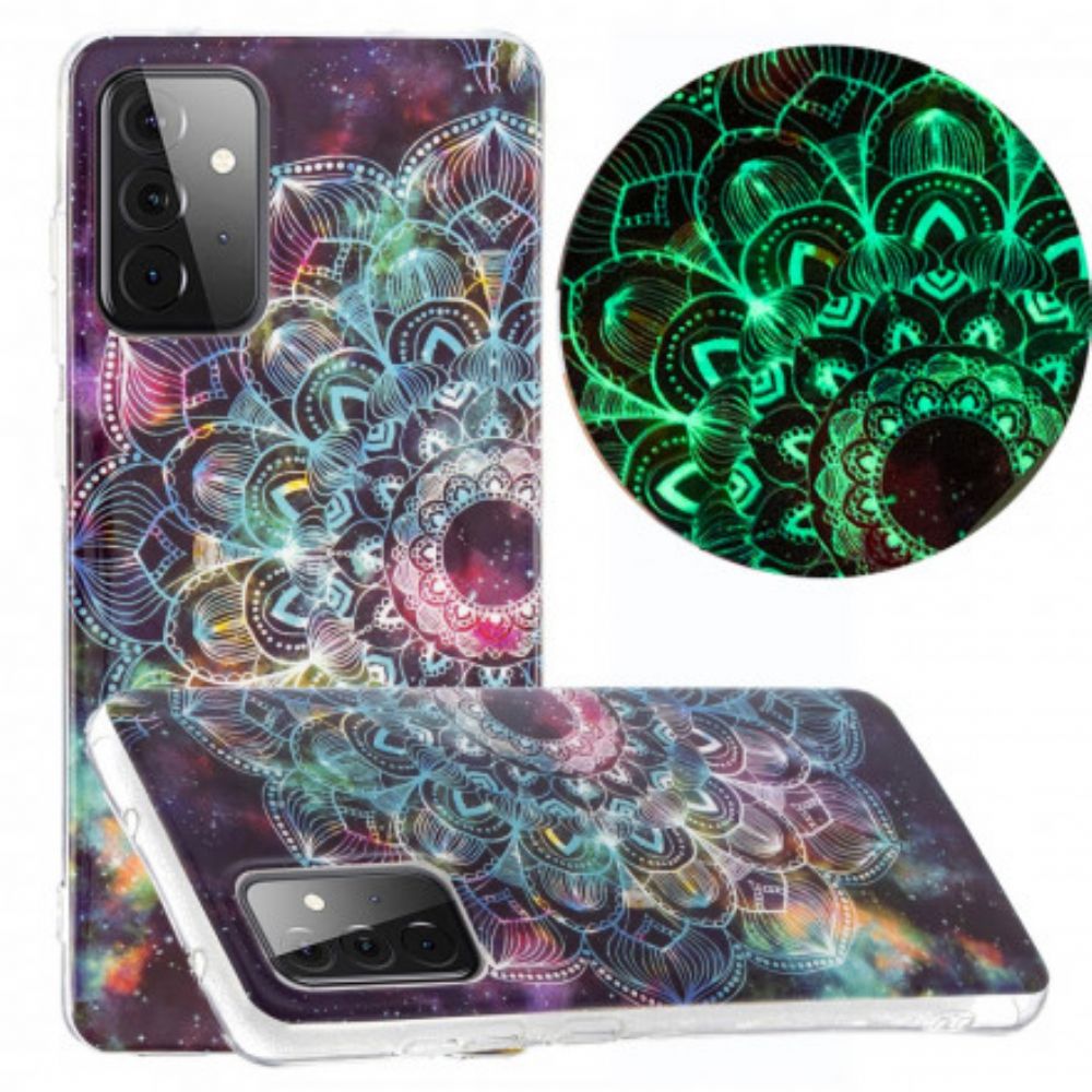 Hülle Für Samsung Galaxy A72 4G / 5G Fluoreszierendes Buntes Mandala