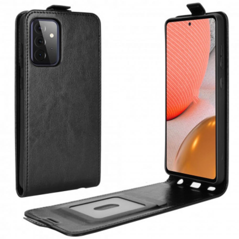 Lederhüllen Für Samsung Galaxy A72 4G / 5G Flip Case Vertikale Klappe In Lederoptik