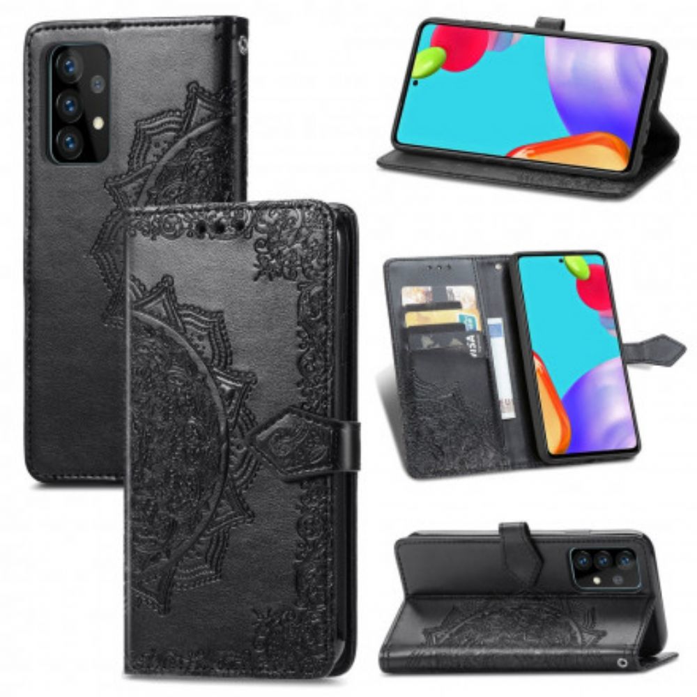 Lederhüllen Für Samsung Galaxy A72 4G / 5G Mandala Aus Dem Mittelalter