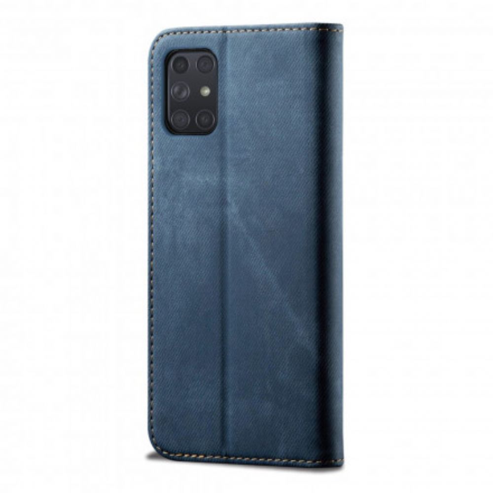 Schutzhülle Für Samsung Galaxy A72 4G / 5G Flip Case Jeansstoff