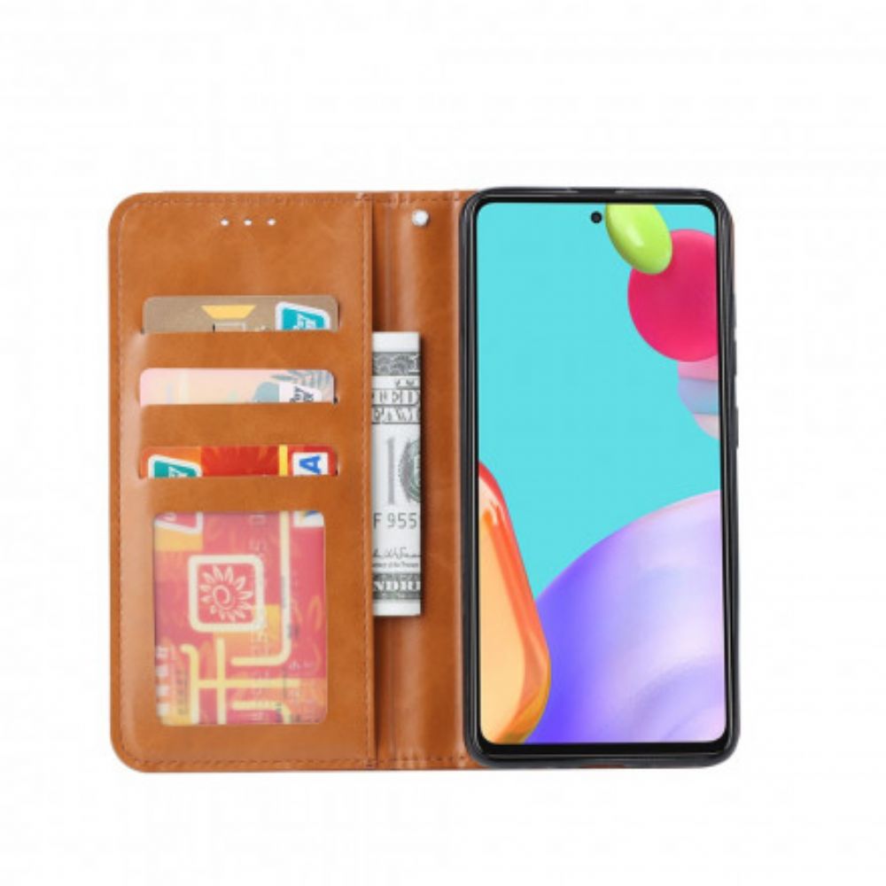 Schutzhülle Für Samsung Galaxy A72 4G / 5G Flip Case Kartenetui Aus Kunstleder