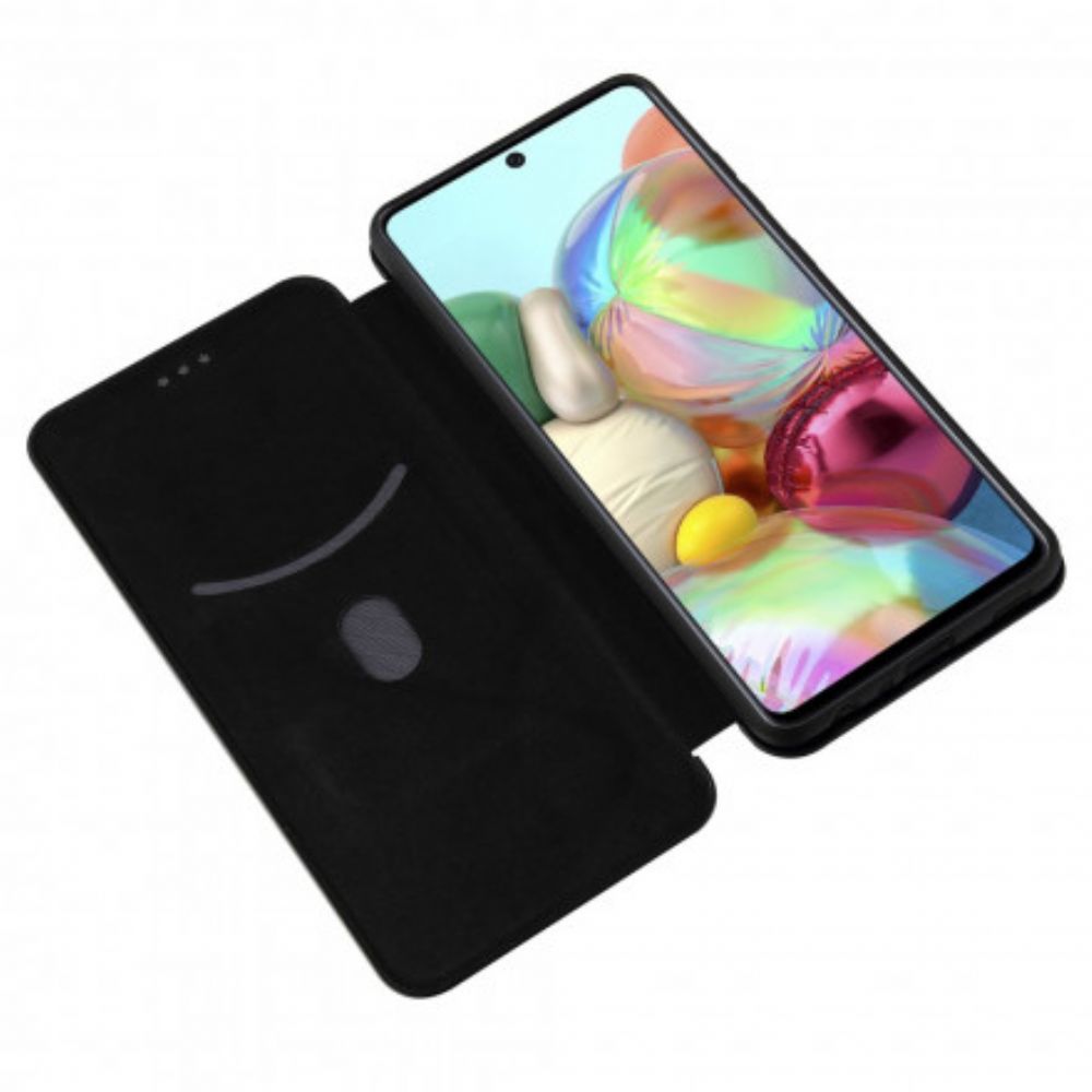 Schutzhülle Für Samsung Galaxy A72 4G / 5G Flip Case Kohlefaser