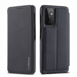 Schutzhülle Für Samsung Galaxy A72 4G / 5G Flip Case Lc.imeeke Ledereffekt