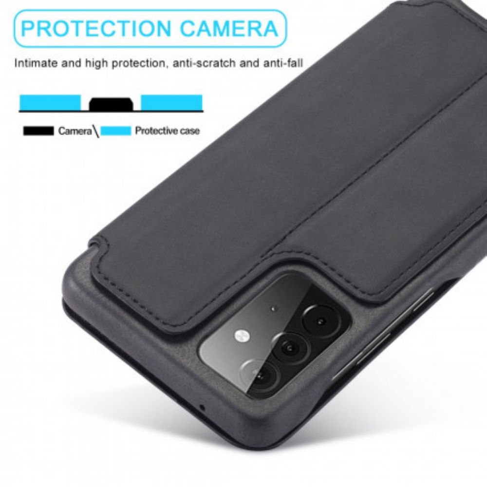 Schutzhülle Für Samsung Galaxy A72 4G / 5G Flip Case Lc.imeeke Ledereffekt