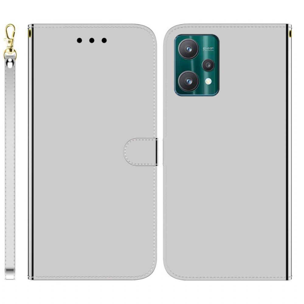 Flip Case Für Realme 9 Pro Plus Spiegel Mit Kunstlederbezug