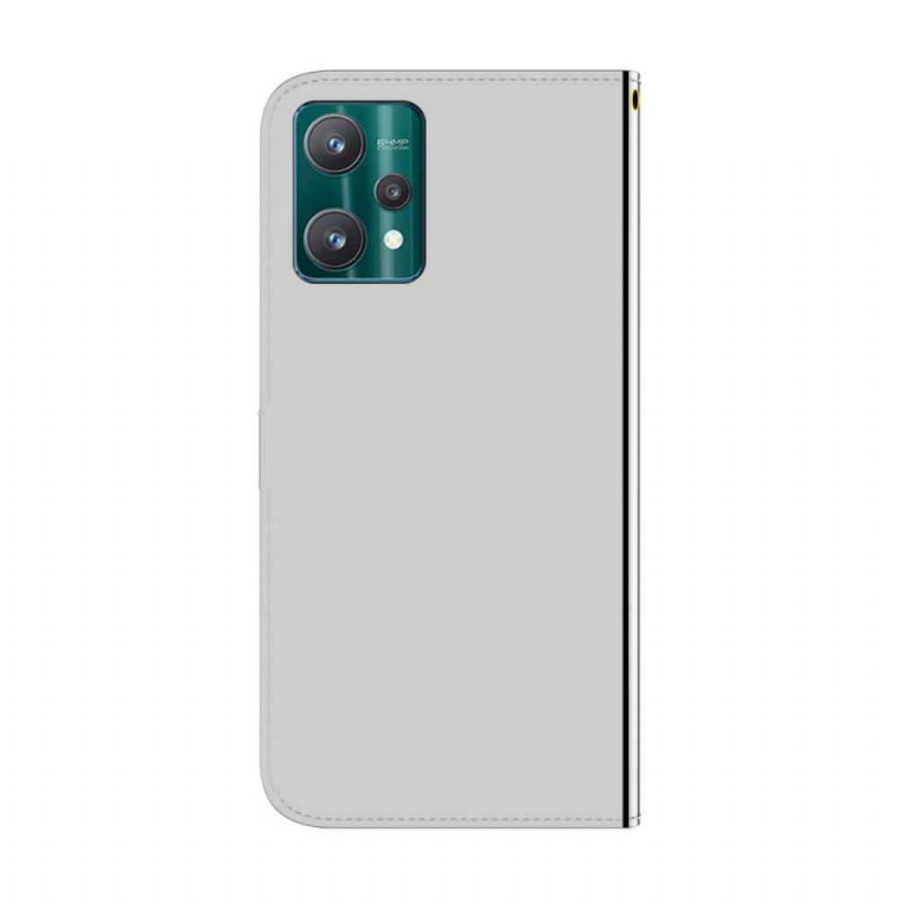 Flip Case Für Realme 9 Pro Plus Spiegel Mit Kunstlederbezug