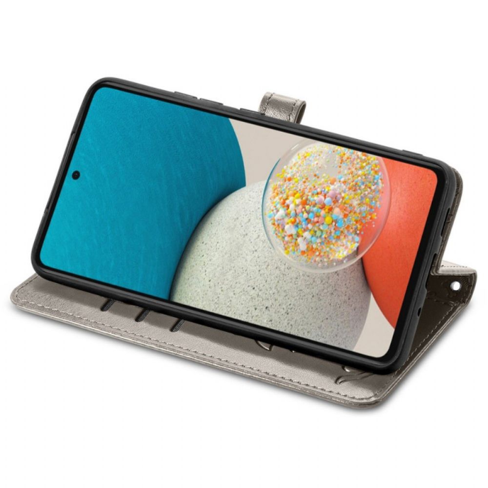 Flip Case Für Samsung Galaxy M53 5G Animierte Tiere