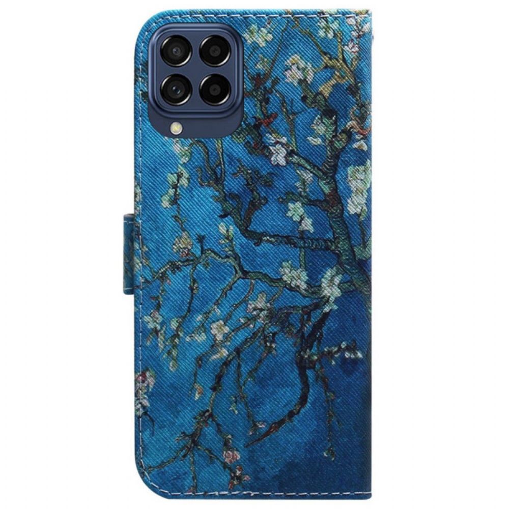 Flip Case Für Samsung Galaxy M53 5G Blühende Zweige