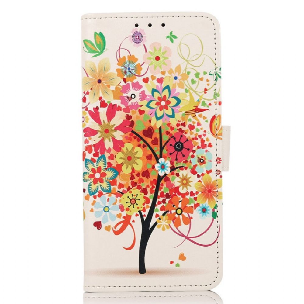 Flip Case Für Samsung Galaxy M53 5G Blühender Baum