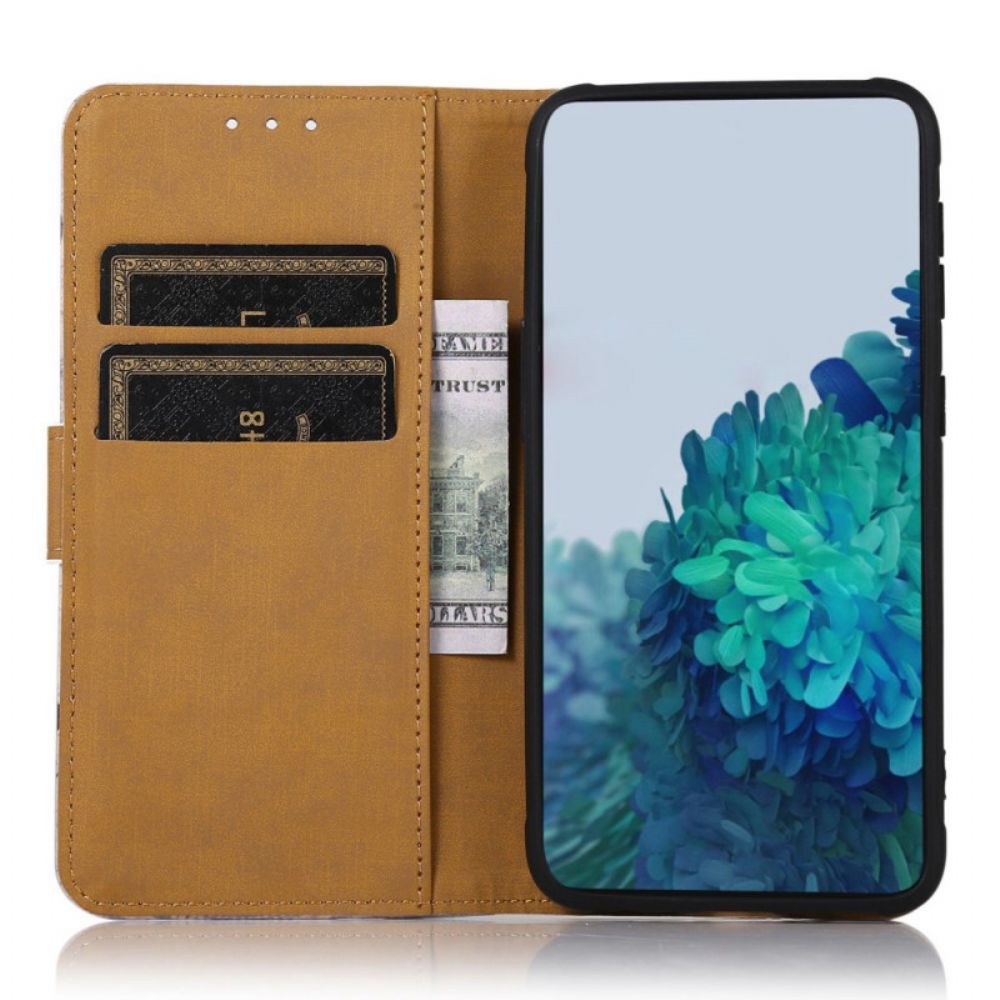 Flip Case Für Samsung Galaxy M53 5G Blühender Baum