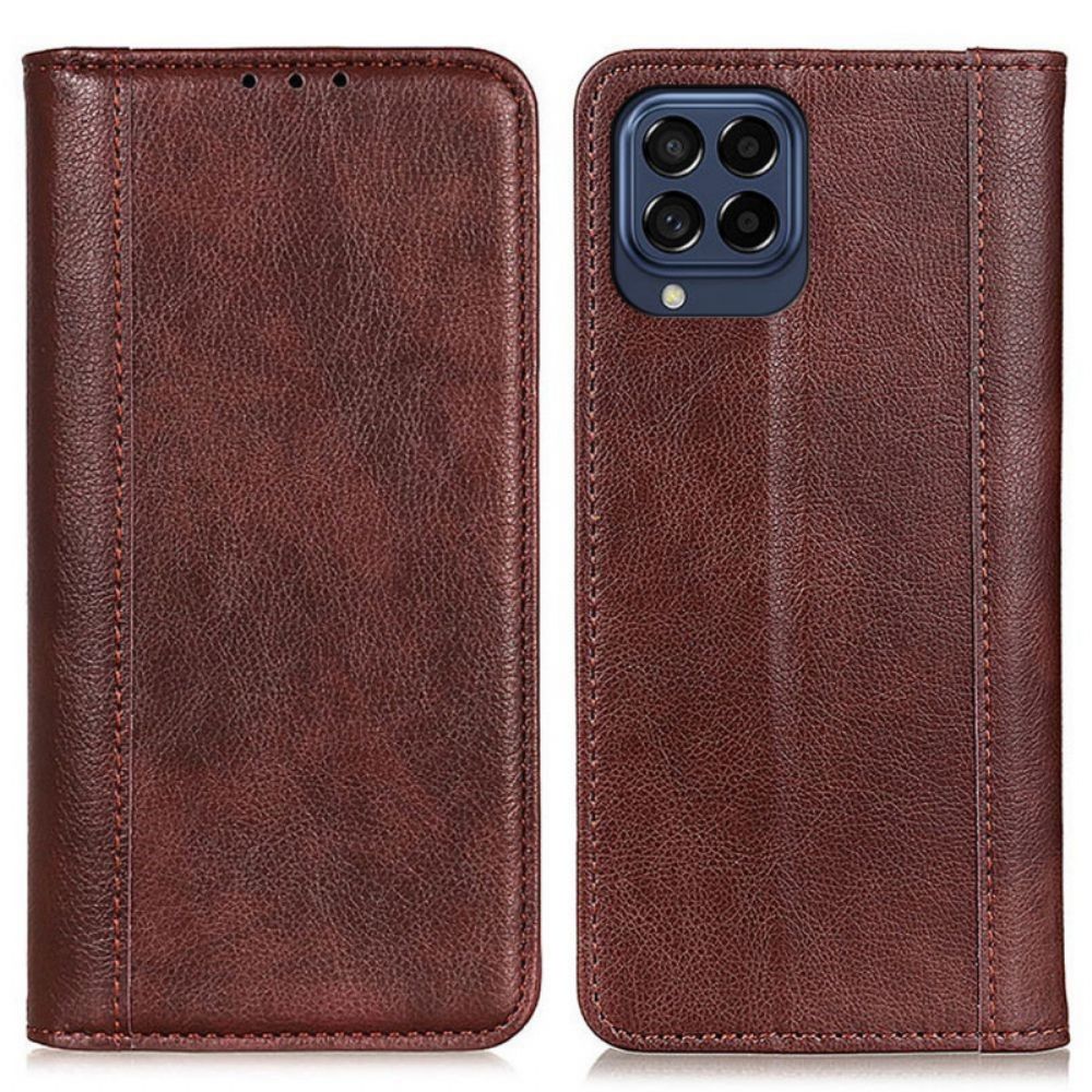 Flip Case Für Samsung Galaxy M53 5G Litchi-spaltleder