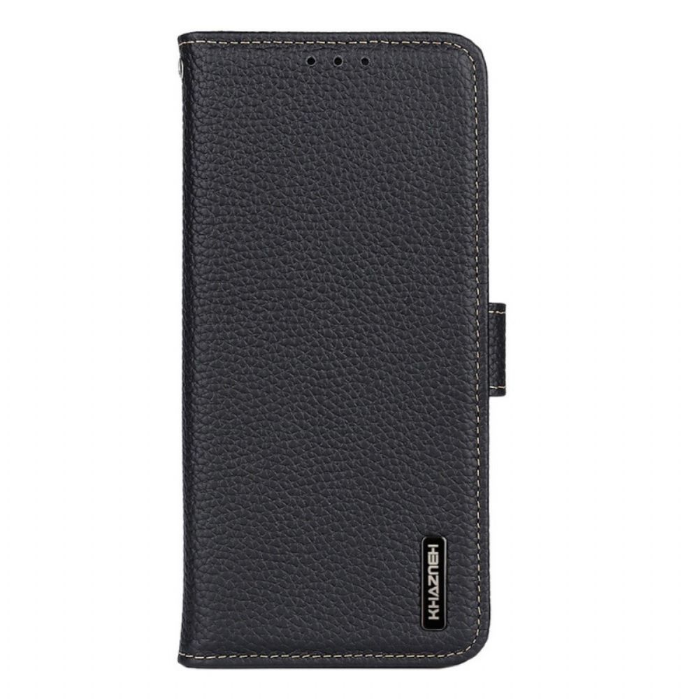 Flip Case Für Samsung Galaxy M53 5G Litschi Khazneh Leder