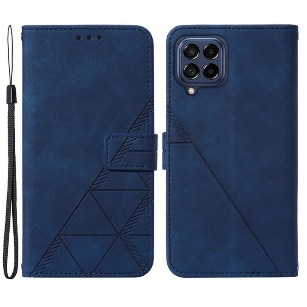 Flip Case Für Samsung Galaxy M53 5G Mit Kordel Riemendreiecke