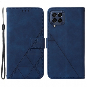 Flip Case Für Samsung Galaxy M53 5G Mit Kordel Riemendreiecke