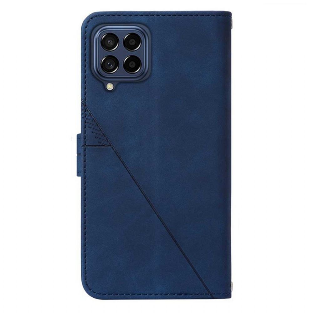 Flip Case Für Samsung Galaxy M53 5G Mit Kordel Riemendreiecke