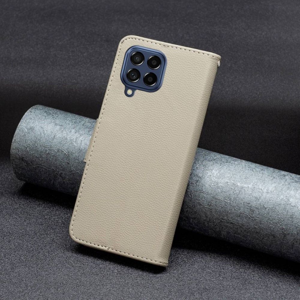 Flip Case Für Samsung Galaxy M53 5G Mit Kordel Schräger Riemenverschluss