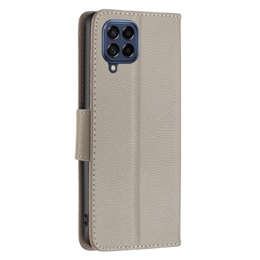 Flip Case Für Samsung Galaxy M53 5G Mit Kordel Schräger Riemenverschluss