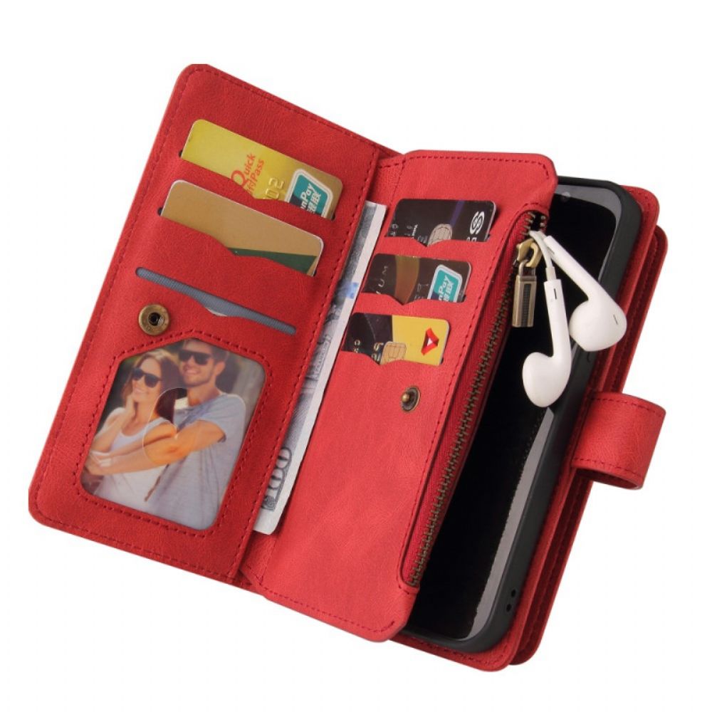 Flip Case Für Samsung Galaxy M53 5G Multifunktionaler 10er Kartenhalter