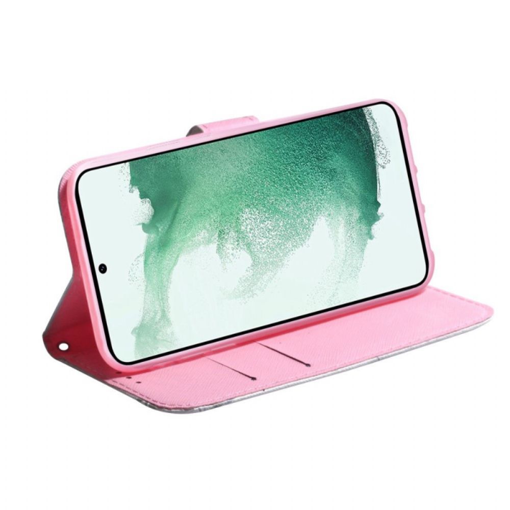 Flip Case Für Samsung Galaxy M53 5G Rosa Blume