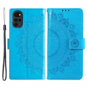 Flip Case Für Samsung Galaxy M53 5G Sonnen-mandala