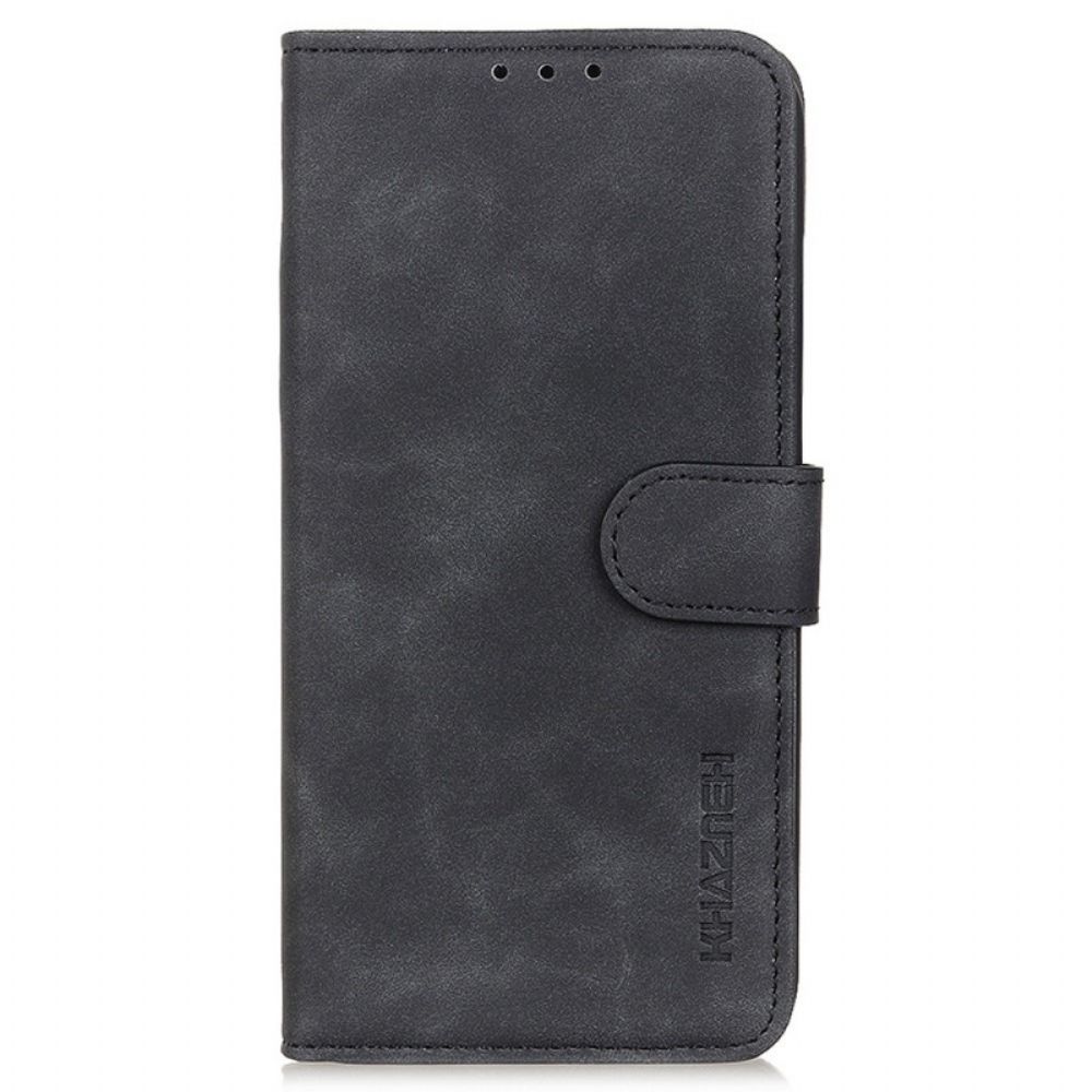 Flip Case Für Samsung Galaxy M53 5G Vintage Ledereffekt Khazneh