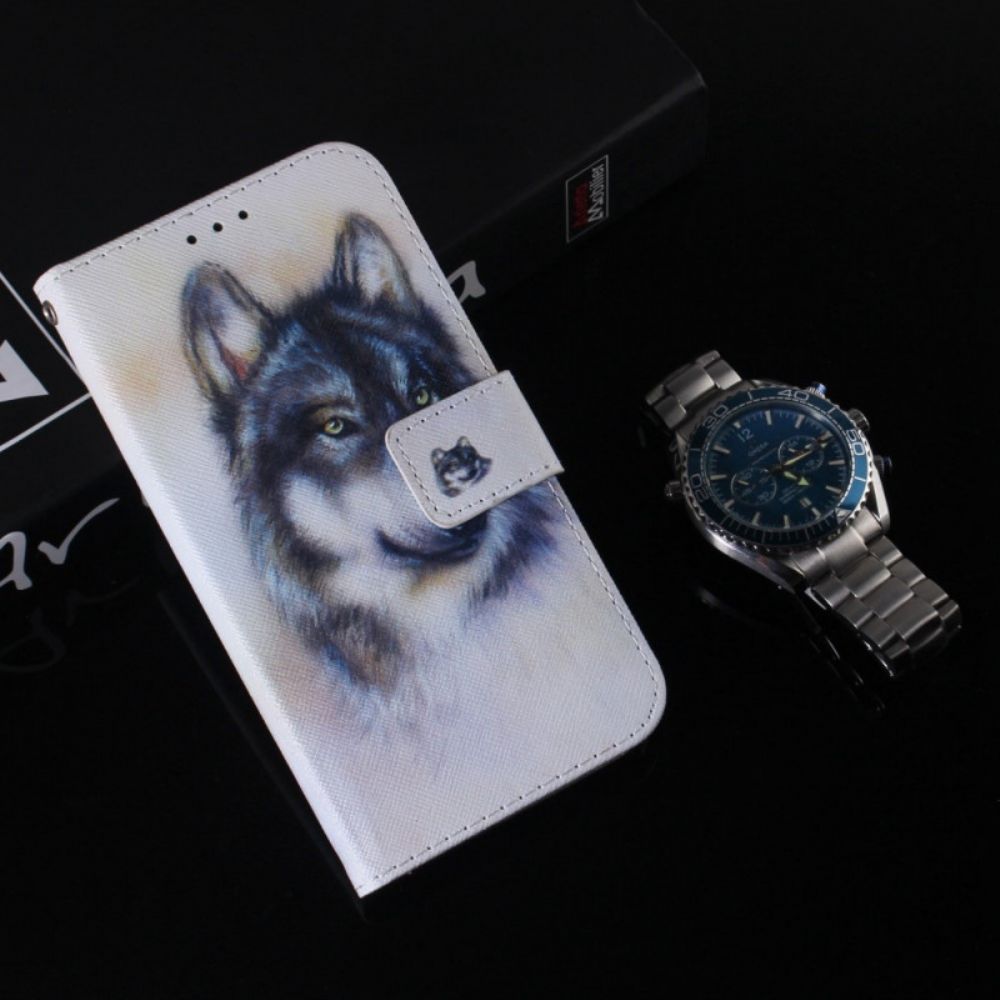 Lederhüllen Für Samsung Galaxy M53 5G Aquarell Hund