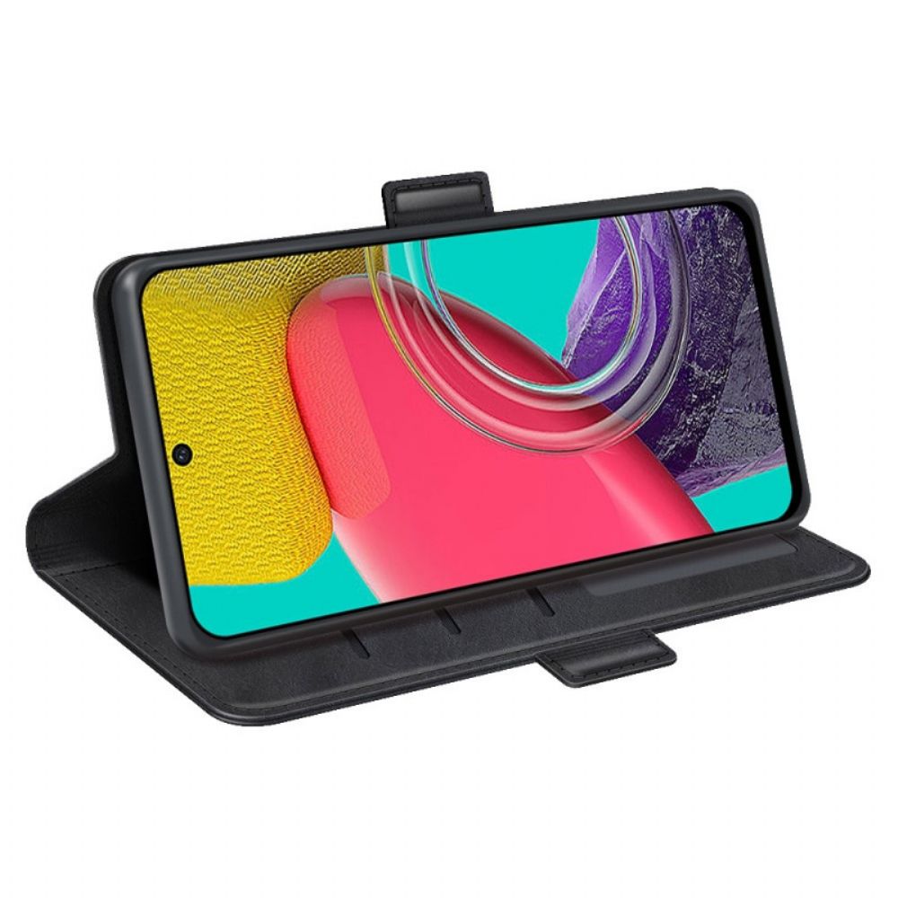 Lederhüllen Für Samsung Galaxy M53 5G Flip Case Doppelklappe