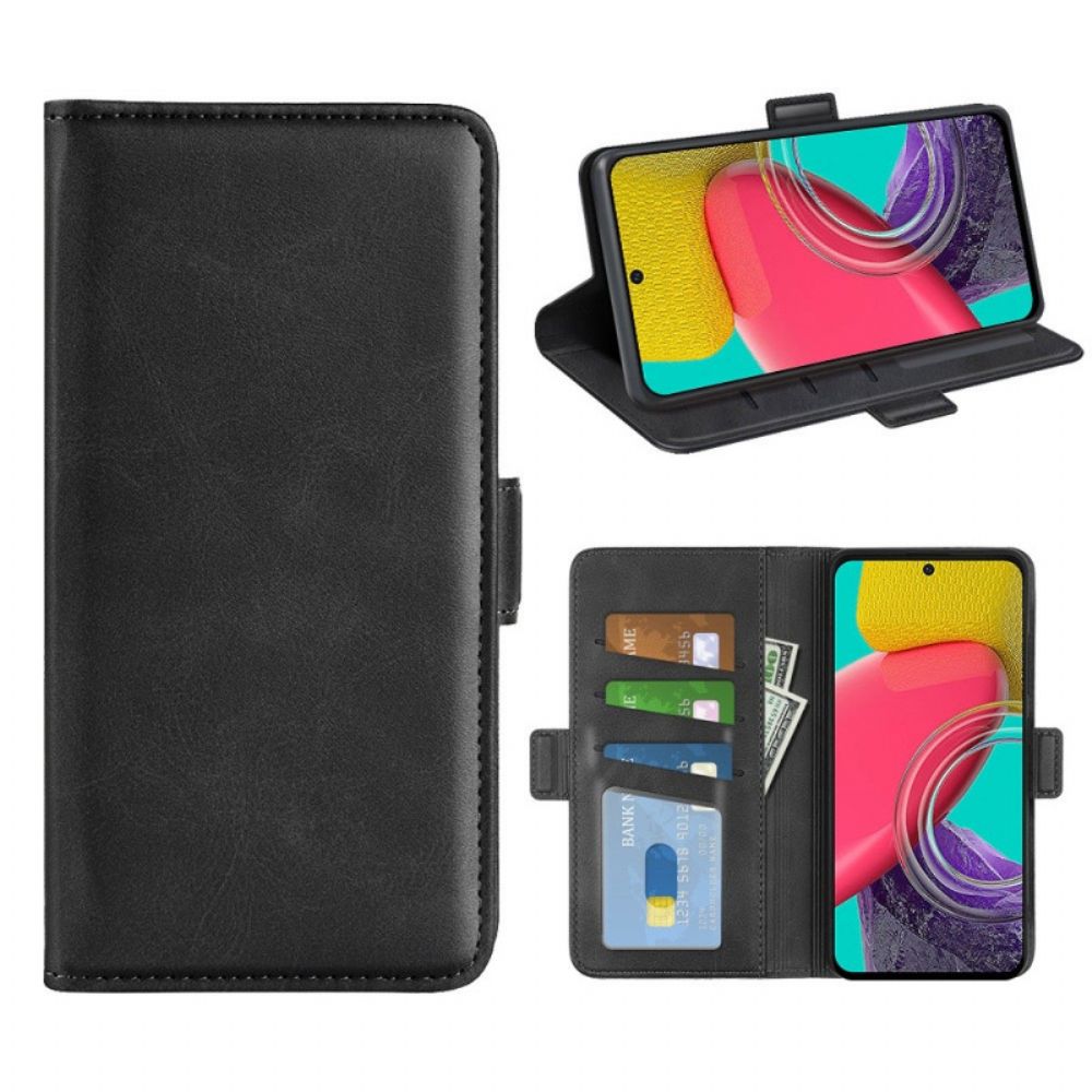 Lederhüllen Für Samsung Galaxy M53 5G Flip Case Doppelklappe