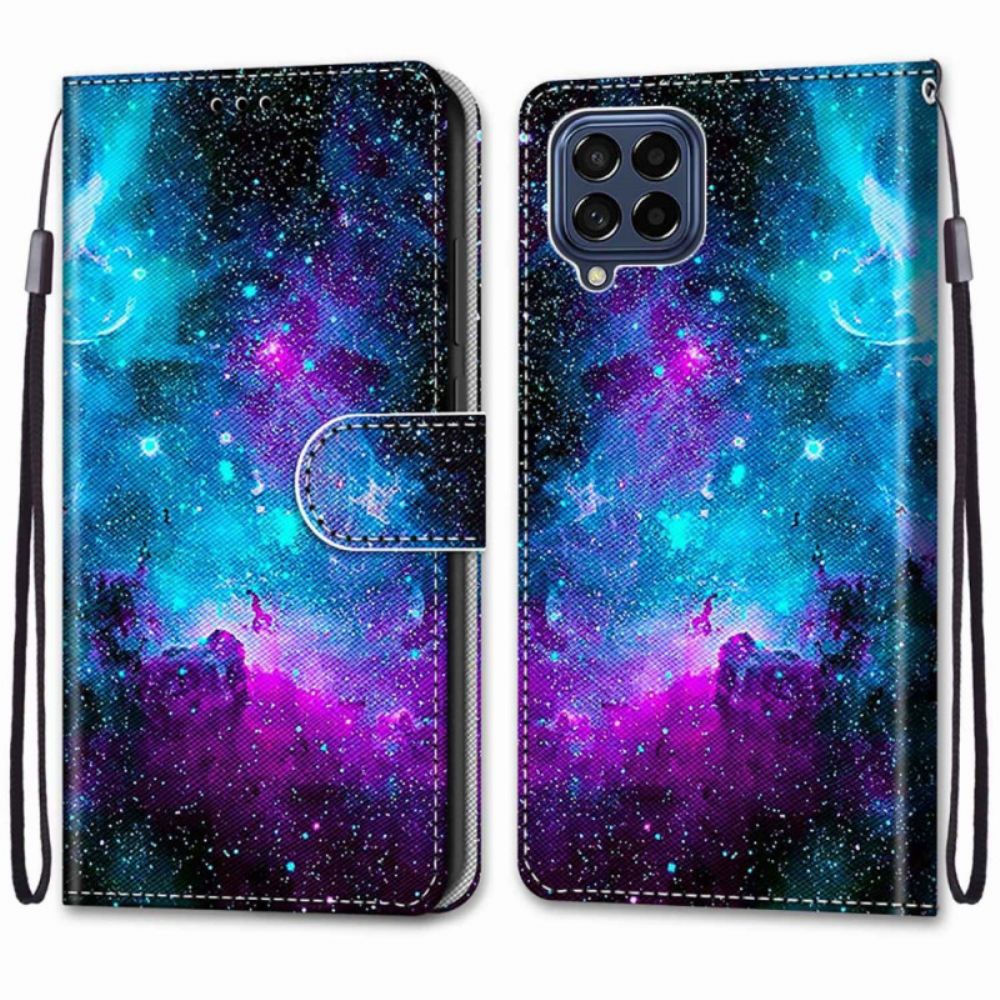 Lederhüllen Für Samsung Galaxy M53 5G Kosmischer Himmel