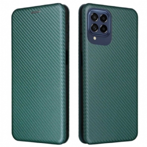 Schutzhülle Für Samsung Galaxy M53 5G Flip Case Kohlefaser