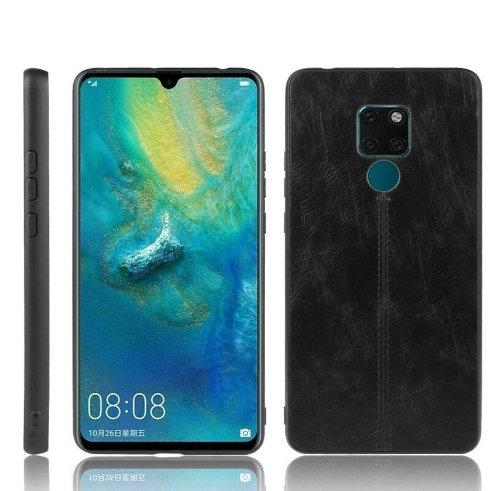 Hülle Für Huawei Mate 20 Nähte Lederoptik