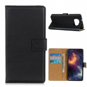 Flip Case Für Poco X3 / X3 Pro / X3 NFC Einfaches Kunstleder