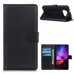 Flip Case Für Poco X3 / X3 Pro / X3 NFC Kunstleder Litschi