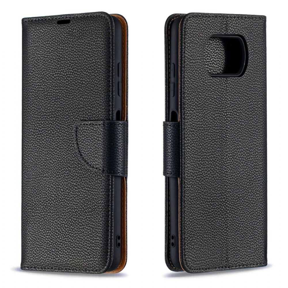 Flip Case Für Poco X3 / X3 Pro / X3 NFC Flip Case Litschi-klappe Schräg