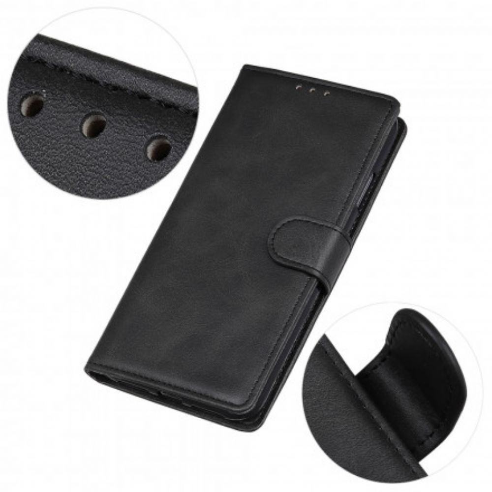 Flip Case Für Poco X3 / X3 Pro / X3 NFC Retro-mattleder-effekt