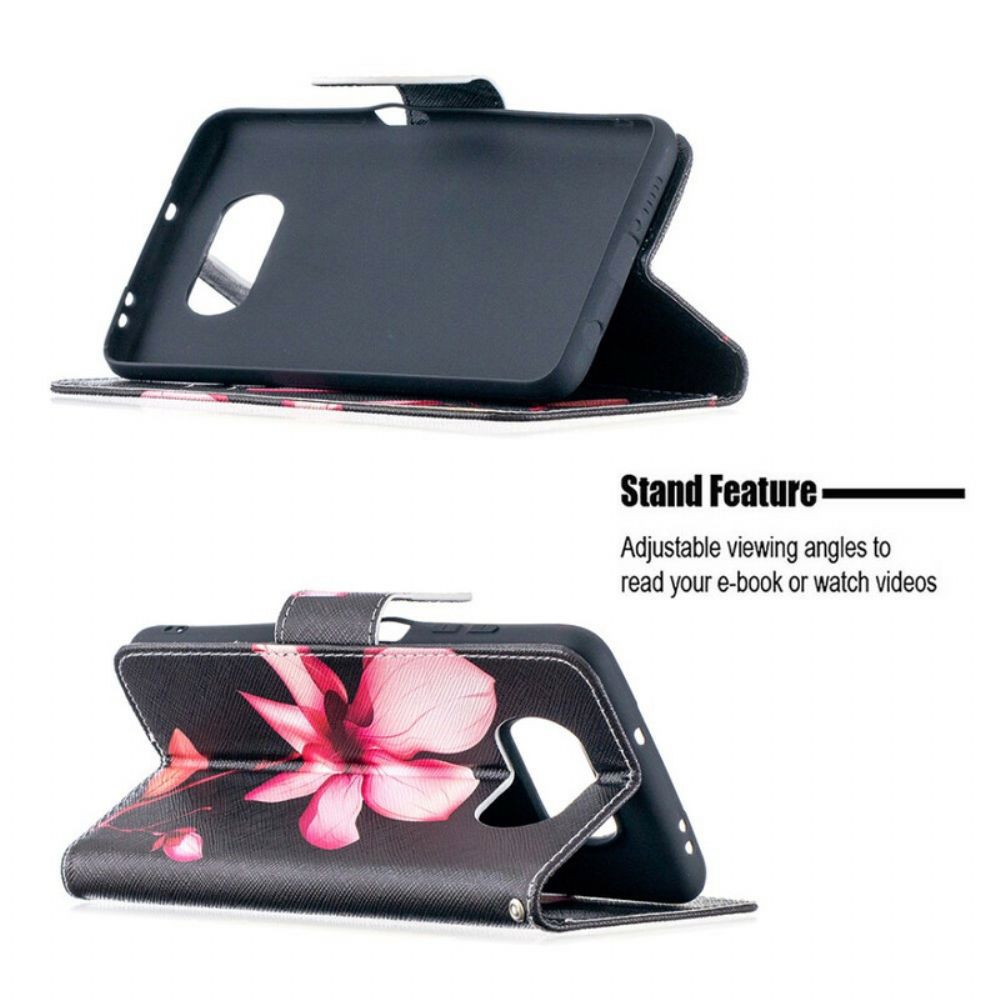 Flip Case Für Poco X3 / X3 Pro / X3 NFC Rosa Blume