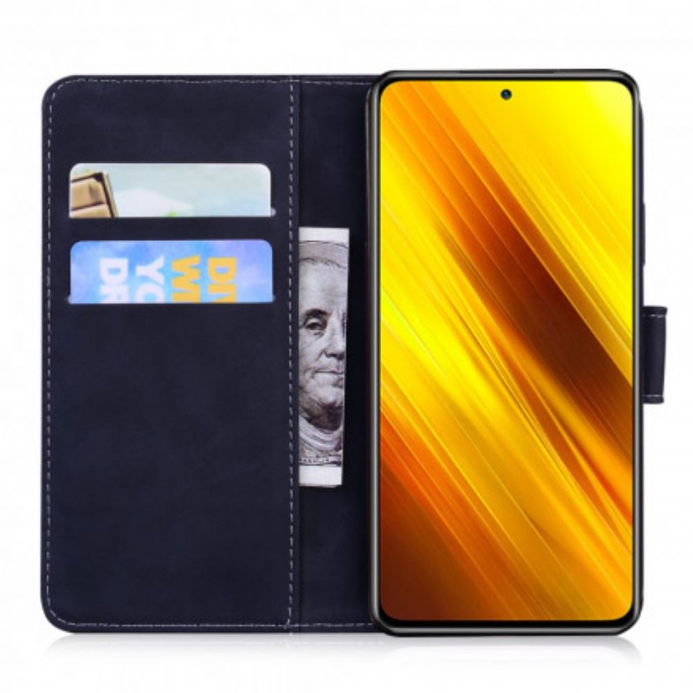 Flip Case Für Poco X3 / X3 Pro / X3 NFC Tigergesichtsdruck