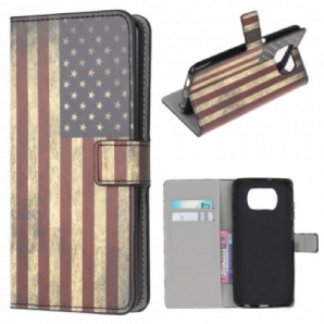 Flip Case Für Poco X3 / X3 Pro / X3 NFC Usa-flagge