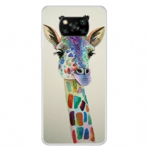 Handyhülle Für Poco X3 / X3 Pro / X3 NFC Bunte Giraffe