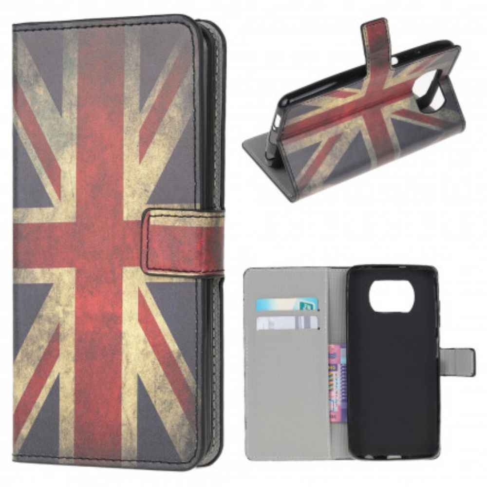 Lederhüllen Für Poco X3 / X3 Pro / X3 NFC England-flagge