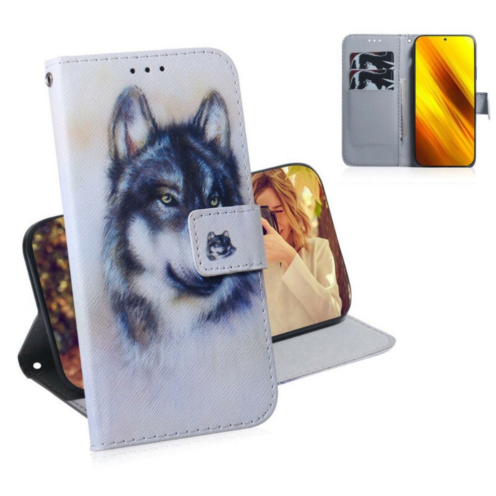 Lederhüllen Für Poco X3 / X3 Pro / X3 NFC Hundeblick