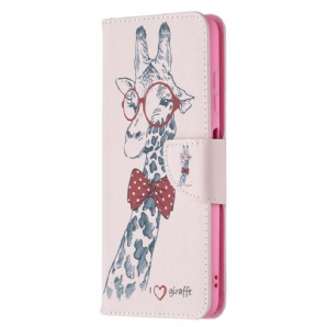 Lederhüllen Für Poco X3 / X3 Pro / X3 NFC Nerdige Giraffe