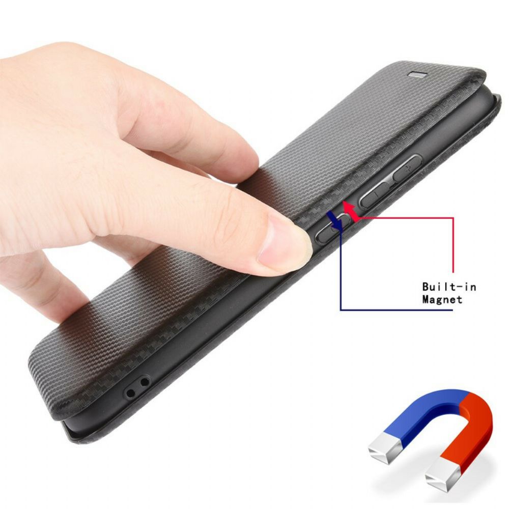 Schutzhülle Für Poco X3 / X3 Pro / X3 NFC Flip Case Kohlefaser Mit Stützring