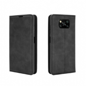 Schutzhülle Für Poco X3 / X3 Pro / X3 NFC Flip Case Weicher Ledereffekt