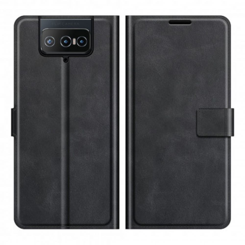 Flip Case Für Asus Zenfone 8 Flip Flip Case Schmales Kunstleder