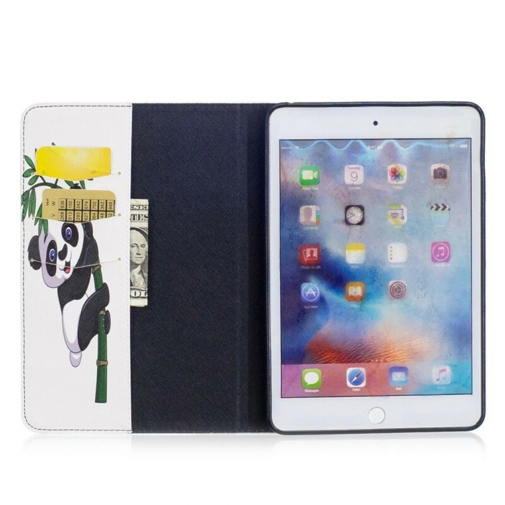 Flip Case Für iPad Mini 4 Panda Auf Bambus