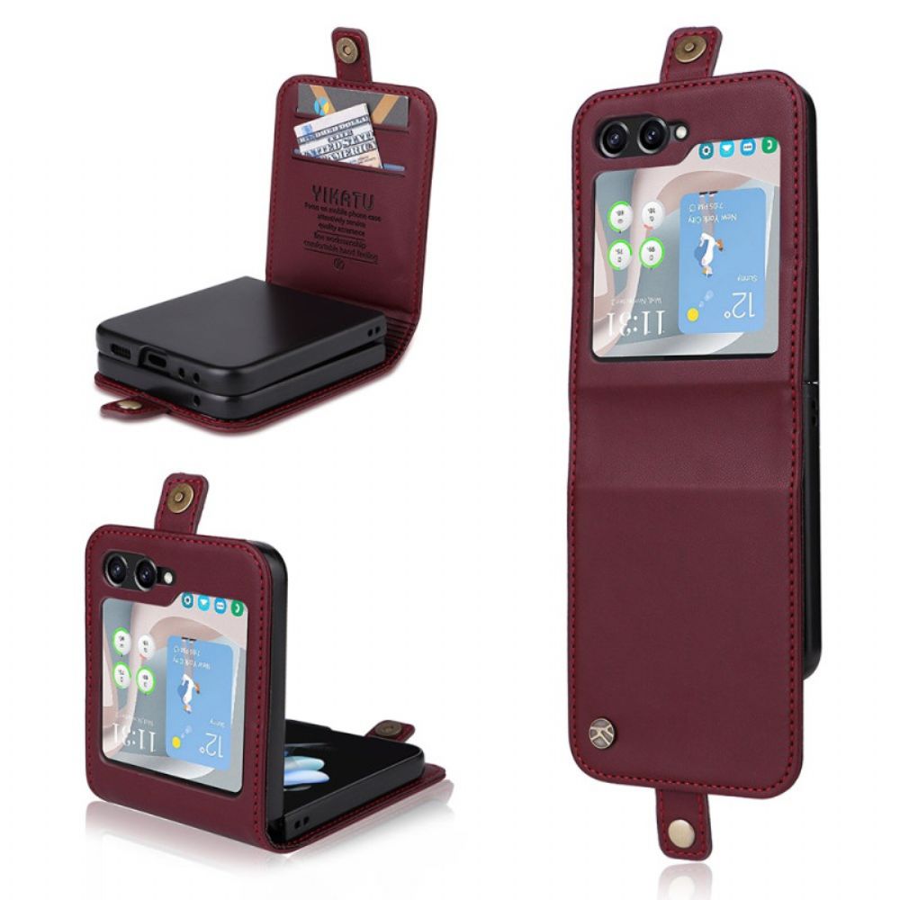 Case Für Samsung Galaxy Z Flip 6 Kartenhalter Und Verschluss