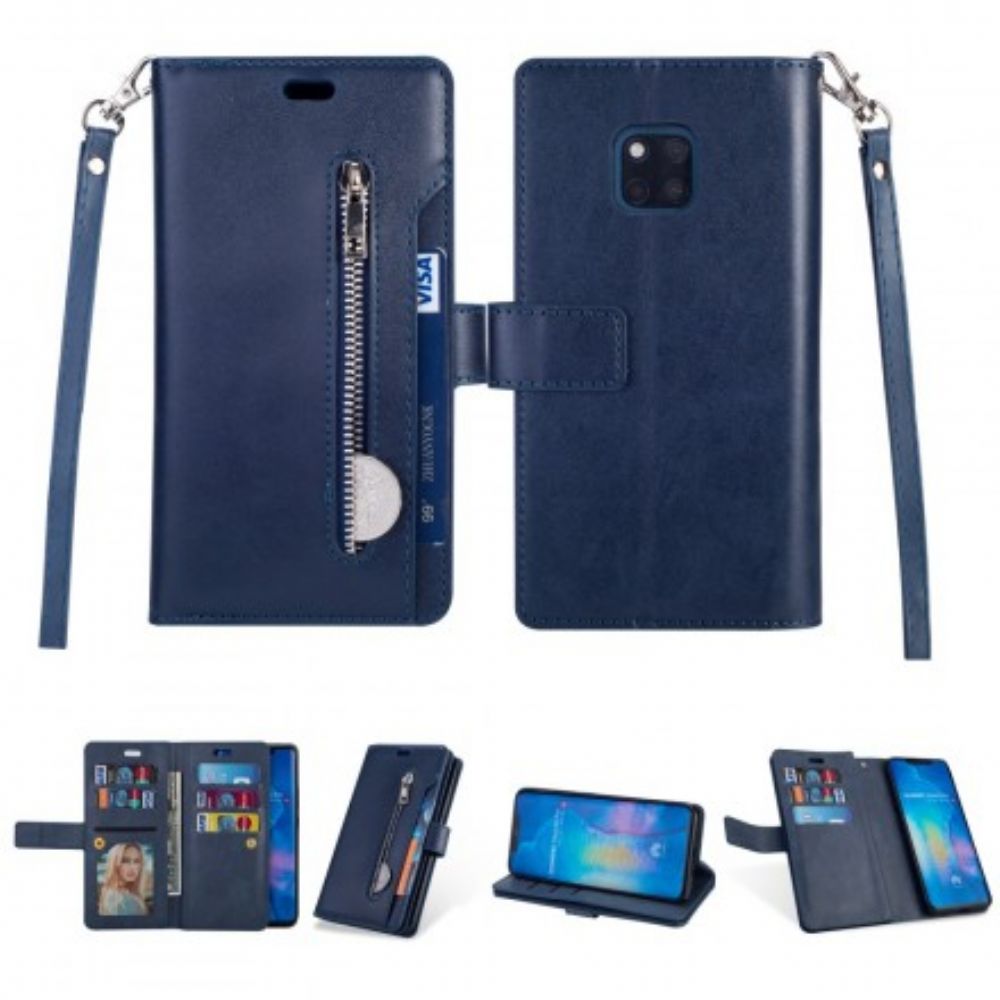 Lederhüllen Für Huawei Mate 20 Pro Brieftasche Mit Lanyard