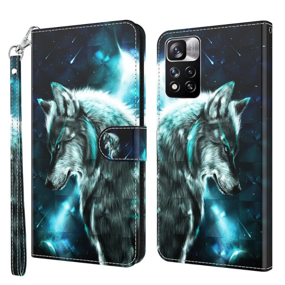 Flip Case Für Xiaomi Redmi Note 11 Pro Plus 5G 3d-wolf