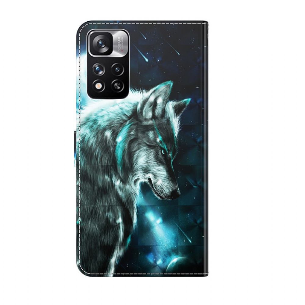 Flip Case Für Xiaomi Redmi Note 11 Pro Plus 5G 3d-wolf